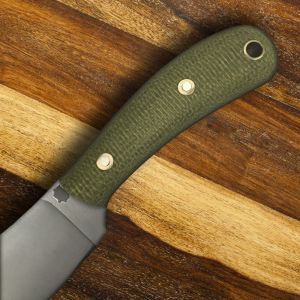 LT Wright Handcrafted Knives Camp MUK Flat Green Shadetree Fixed Blade Knife